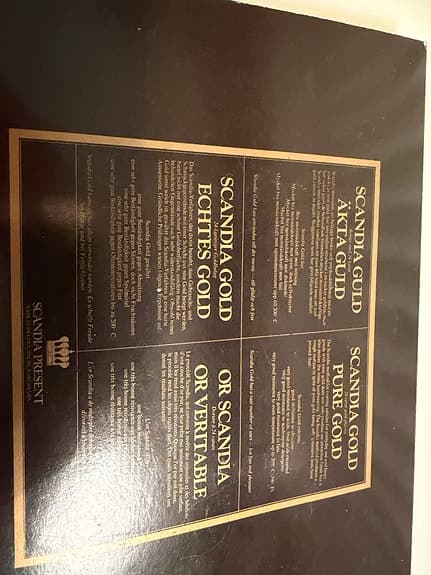 Scandia Guld 24K Guldbelagda Skedar 6st Vintage Presentask