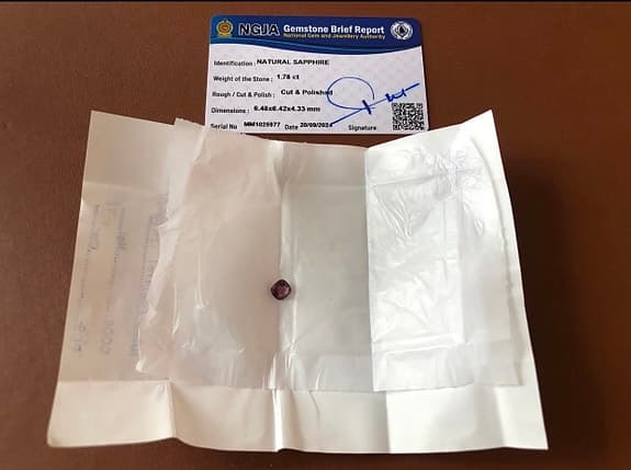 Naturlig safir 1,78 ct lös sten