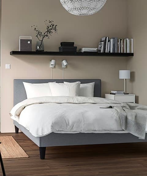 IKEA Säbovik 160 cm  säng med resårbotten grå
