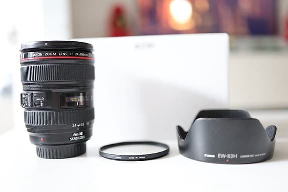 Canon EF 24-105mm f/4L IS USM – L-serie | Motljusskydd & UV-filter