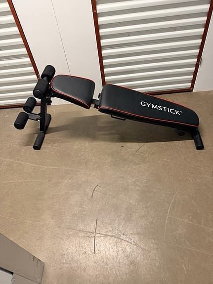 Gymstick träningsbänk situpbänk svart