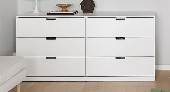 IKEA Nordli byrå (6 lådor) mycket fint skick