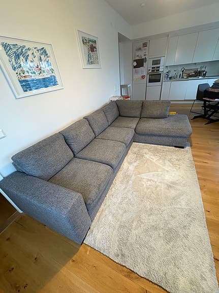 MIO Nevada soffa med schäslong – 4-sits – Grå