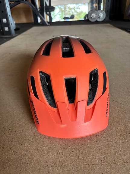 Specialized shuffle cykelhjälm orange med baklampa