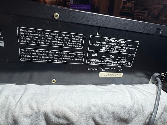 Pioneer CT-W208R dubbelt kassettdeck stereopaket