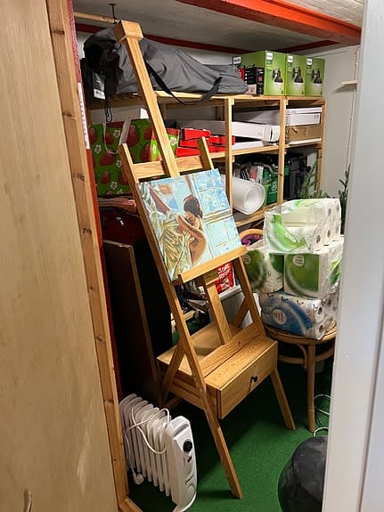 Målarstativ / staffli / trä / rejält
