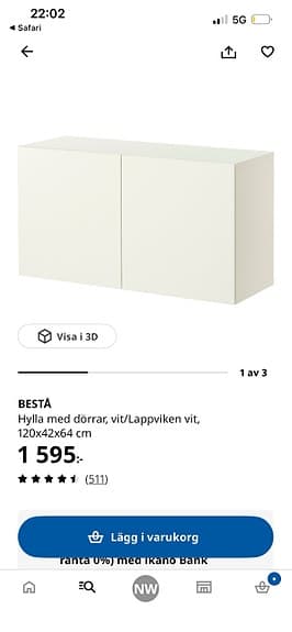 Vitt bestå skåp