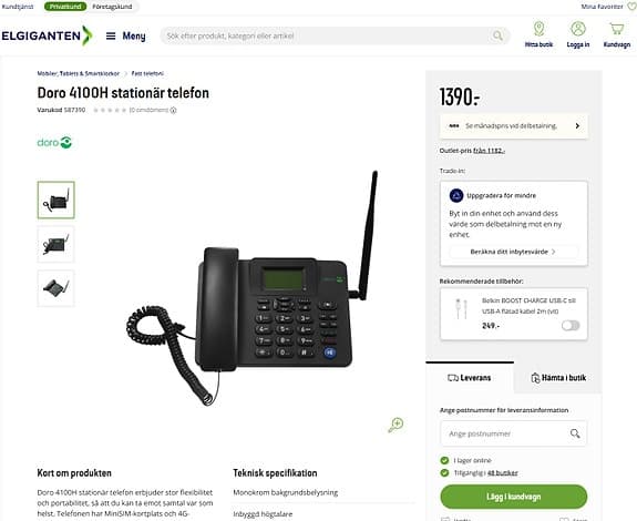 Doro 4100H . IP-telefonen