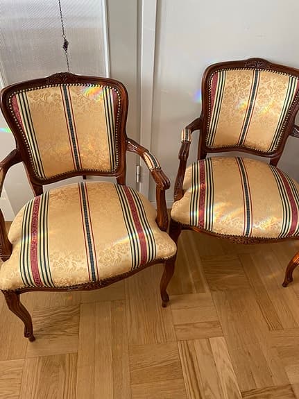 Rokoko fåtöljer två stycken