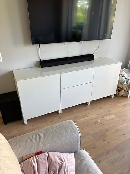 Ikea bestå byrå/tvbänk med toppskiva