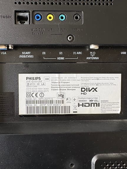 Philips 55” TV – bra skick