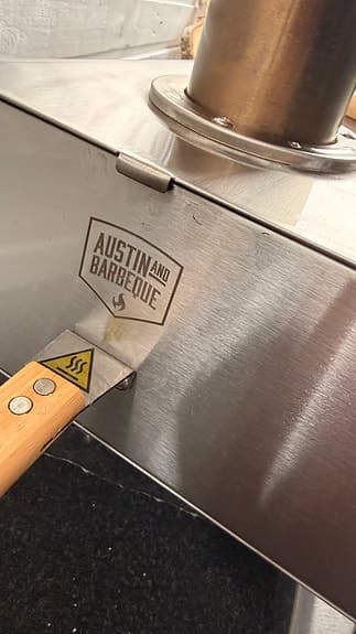 Austin and Barbeque pizzaugn i rostfritt stål