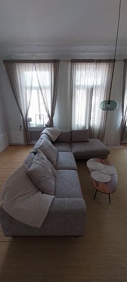 Copenhagen Premium 4-sits L-soffa med djup schäslong – Brun chenille