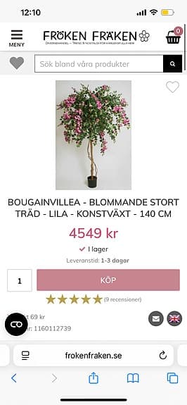 Fröken Fräken plast växt