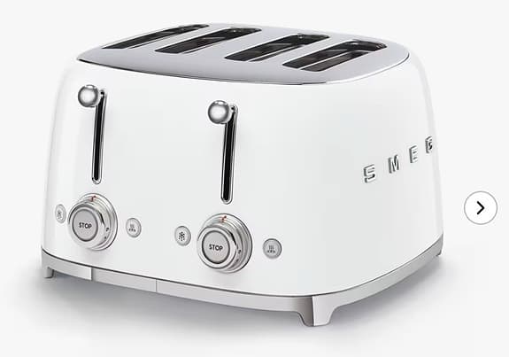 Smeg brödrost 4-skivors vit