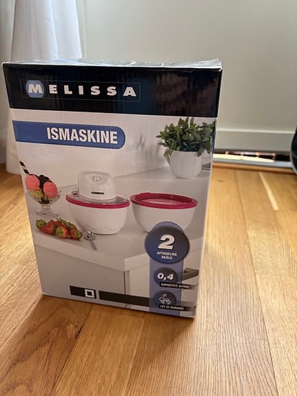Melissa glassmaskin ismaskin vit/rosa