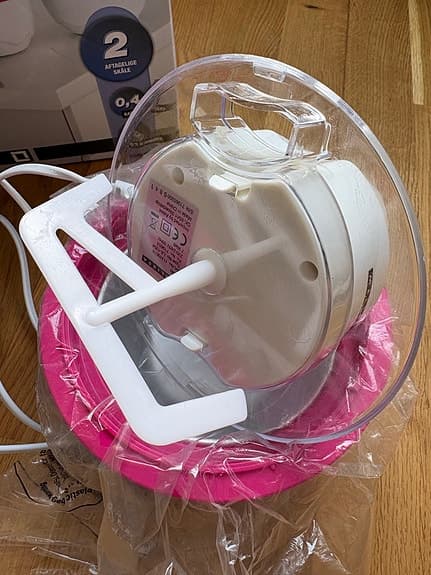 Melissa glassmaskin ismaskin vit/rosa