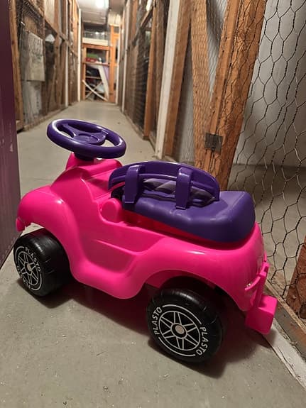 Gåbil ”Bobby car” Princess rosa/lila - helt ny omonterad