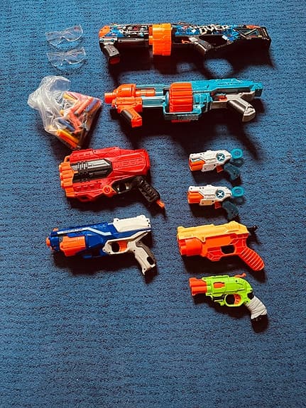 Nerf leksakspistoler och gevär dartblasters