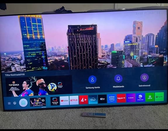 Samsung 55 smart 8K UHD wifi bluetooth ladda nya appar