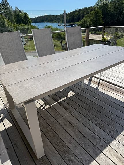 Sonnerup trädgårdsbord 100x215 cm grå Jutlandia