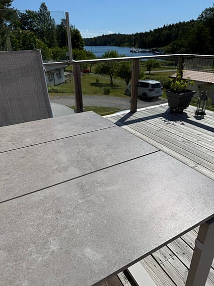 Sonnerup trädgårdsbord 100x215 cm grå Jutlandia