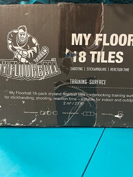 Innebandygolv - Träningsplattor 18 tiles blå