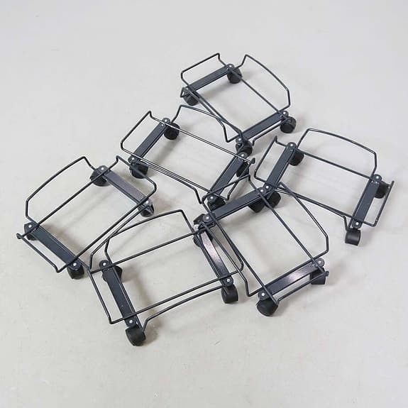Blomvagnar, 6 st, metall, B = 34