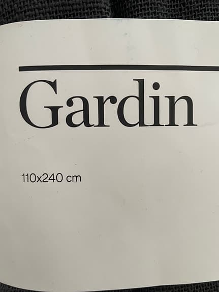 Två gardin-längder från Åhléns Home gardin 110x240 cm mörkgrå ekologisk bomull