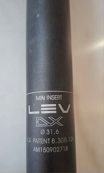 KS Lev DX dropperpost 31,6 mm svart