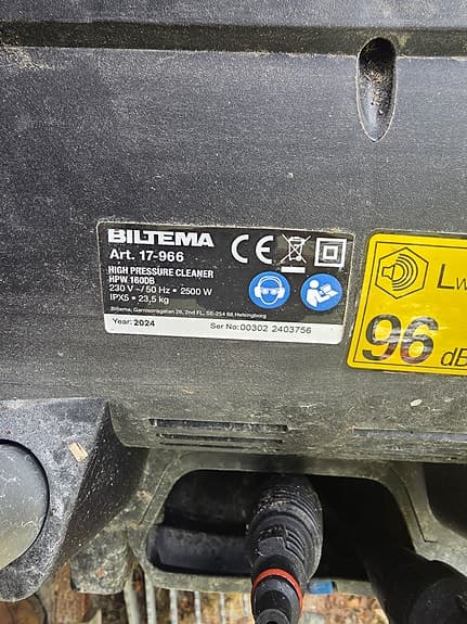Biltema högtryckstvätt