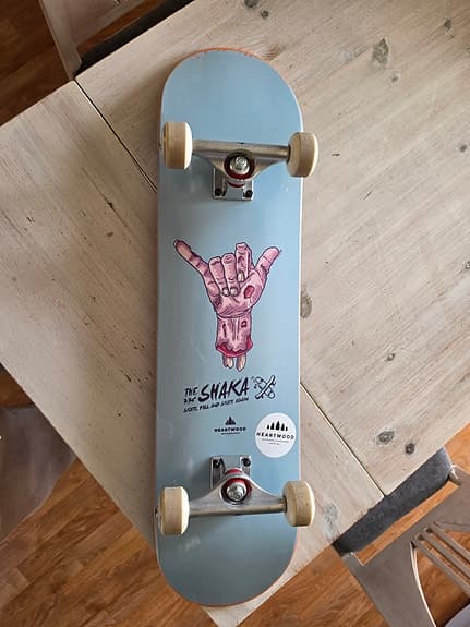 Skateboard Heartwood Shaka 7.75" Complete - Bedrock Standard Raw