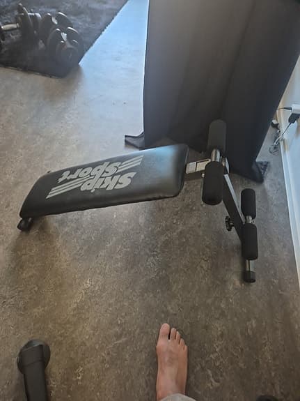 magbänk träningsbänk svart