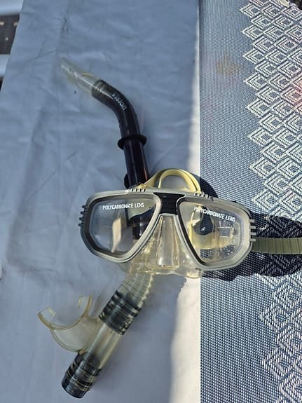 Cyklop och snorklar vuxenbarn blå/svart