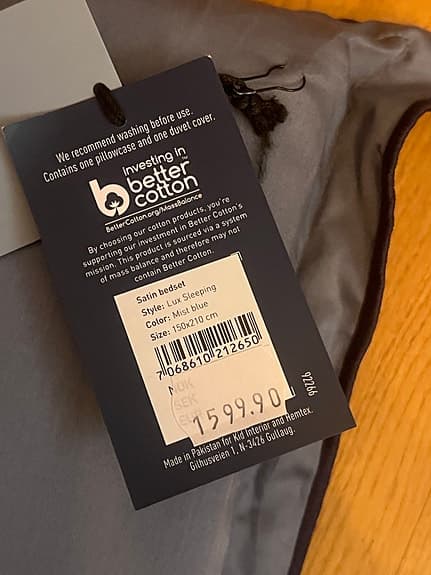 Hemtex Satin Bäddset blå