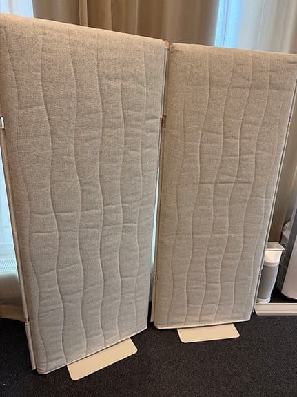 IKEA rumsavdelare / skärmvägg beige tyg (MITTZON)