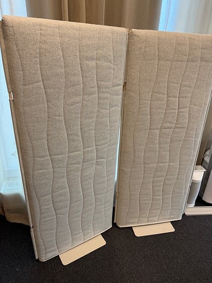 IKEA rumsavdelare / skärmvägg beige tyg (MITTZON)