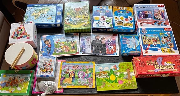 Puzzle - Klossar - Spel - Trumma