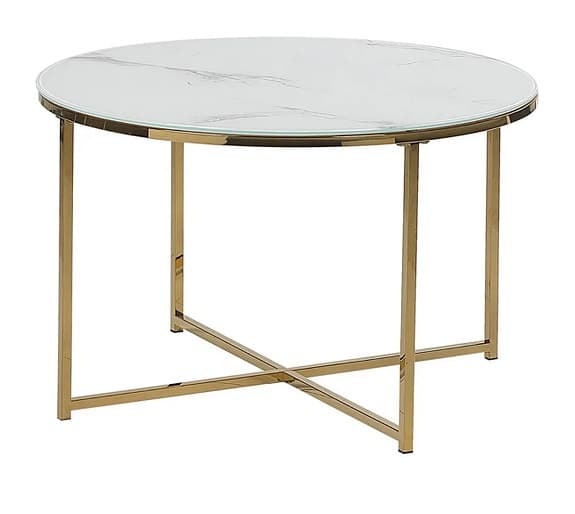 Soffbord Härdat glas Marmor/ Guld Helt nytt i kartongen