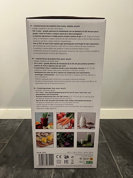 Caso Design JuiceFit Slow Juicer – Helt ny i oöppnad kartong