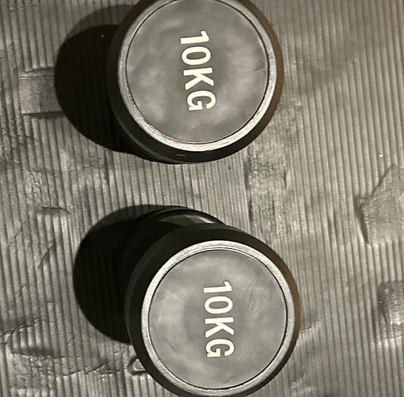 Hantlar 10 kg gummi – 2x10 kg