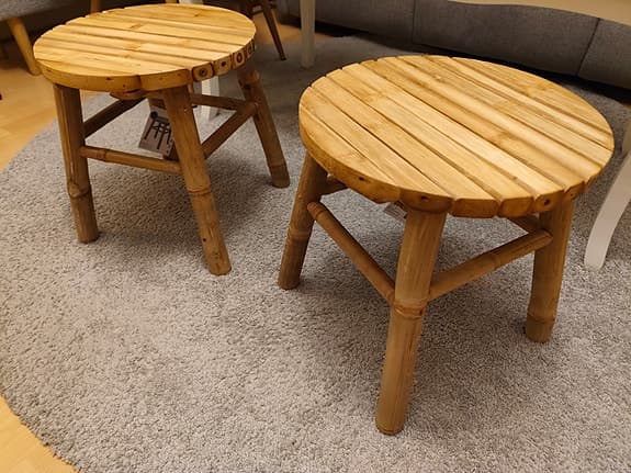 Två helt nya pallar (Naturlig Bambu)
