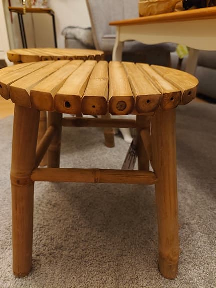 Två helt nya pallar (Naturlig Bambu)