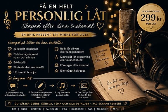 🎵 FÅ EN HELT PERSONLIG LÅT – SKAPAD EFTER DINA ÖNSKEMÅL 🎵