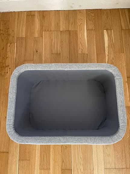 IKEA "Oskarshamn" fotpall/sittpall med förvaring ⏐ Grå/beige