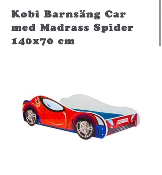 Kobi barnsäng Car Spider 140x70 röd