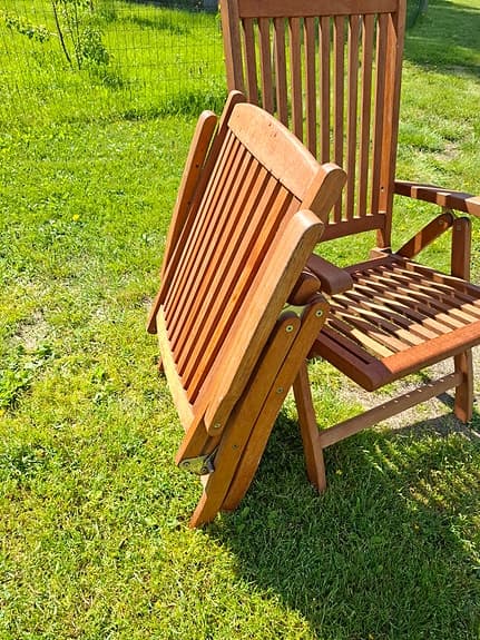 Trädgårdsstolar i trä fällbara