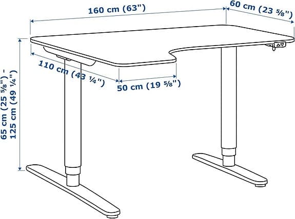 Höj och sänkbart skrivbord - Bekant IKEA