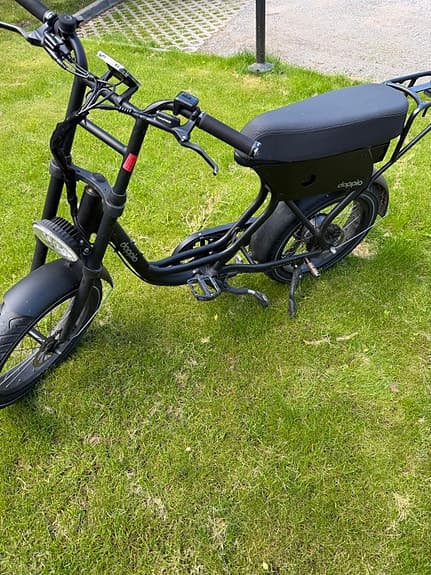 Doppio tvåsitsig elcykel | Premium | Svart