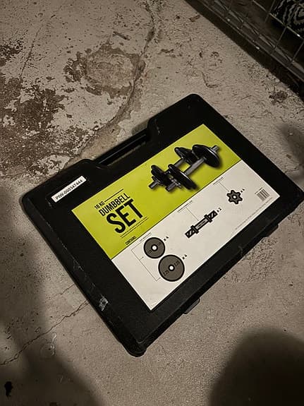 Hantelset i nyskick, 18kg
